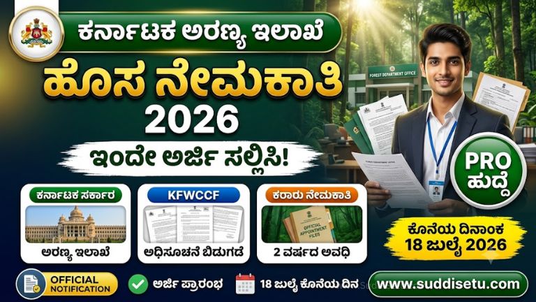 ಕರ್ನಾಟಕ ಅರಣ್ಯ ಇಲಾಖೆ ನೇಮಕಾತಿ 2026