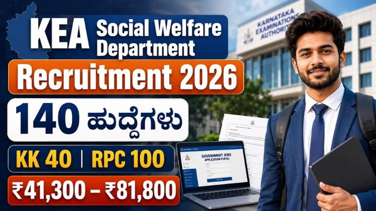 KEA Social Welfare Department Recruitment 2026